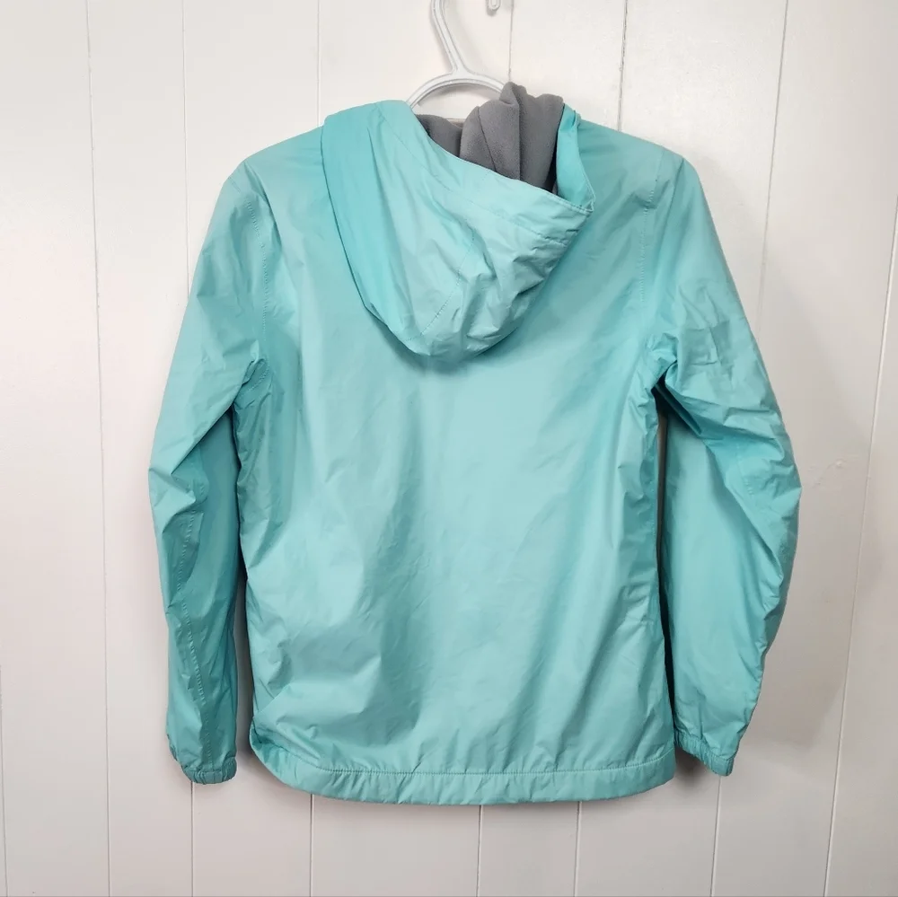The North Face Girls Full Zip Rain Jacket Hood Fleece Dryvent Size Large 14/16 - Picture 2 of 6